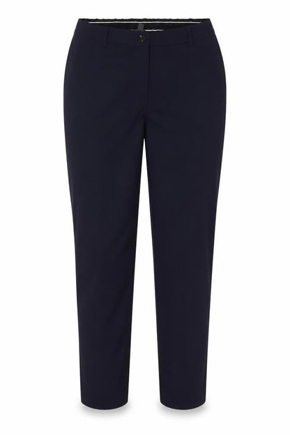 Front view of ESPRIT Women’s Navy Blue Slim Ankle Trousers, size UK 14