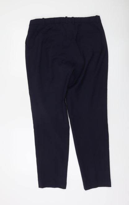 Esprit Women’s Navy Blue Slim Ankle Trousers Size 14