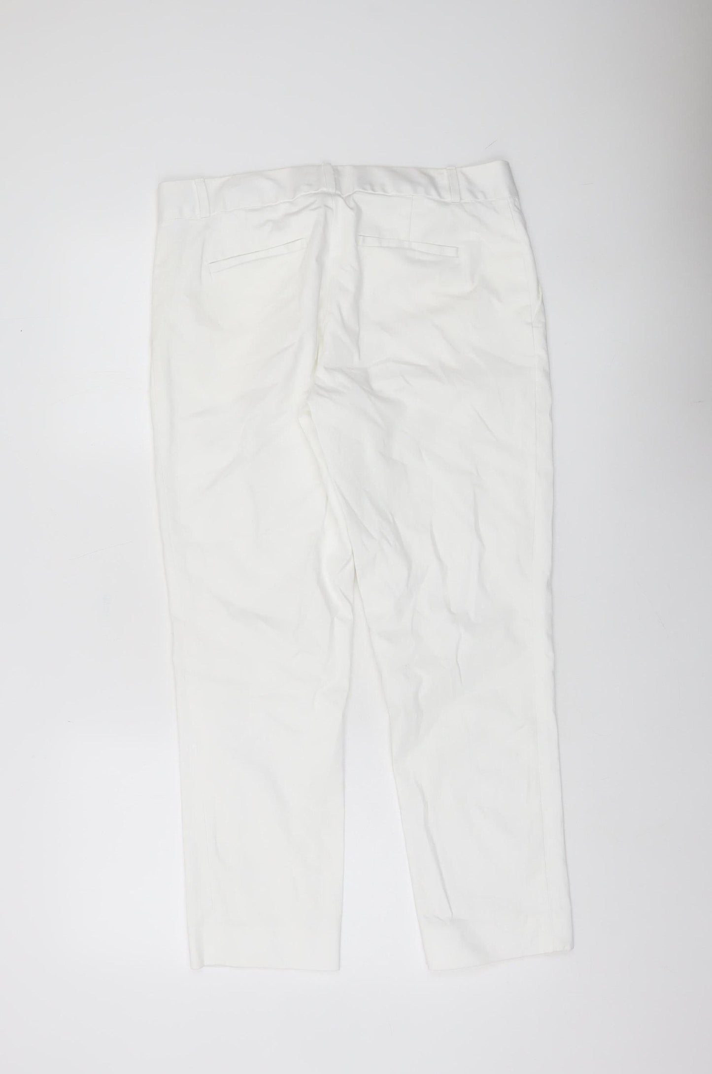 Banana Republic Women’s White Chino Hampton Trousers Size 10 Slim Fit