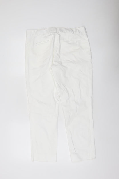 Banana Republic Women’s White Chino Hampton Trousers Size 10 Slim Fit