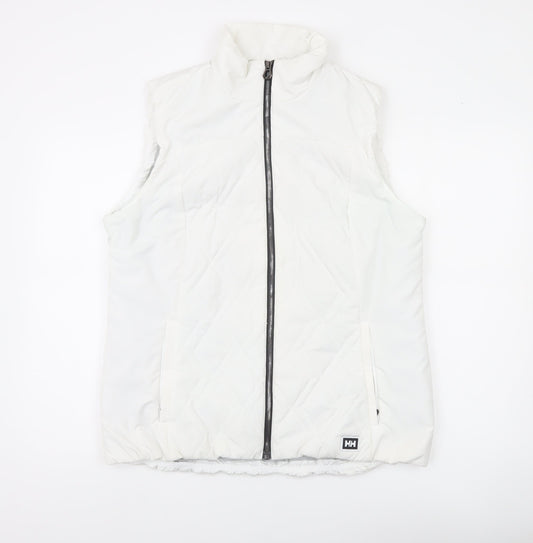 Helly Hansen Womens White XL Puffer Waistcoat Gilet Outdoor Sleeveless