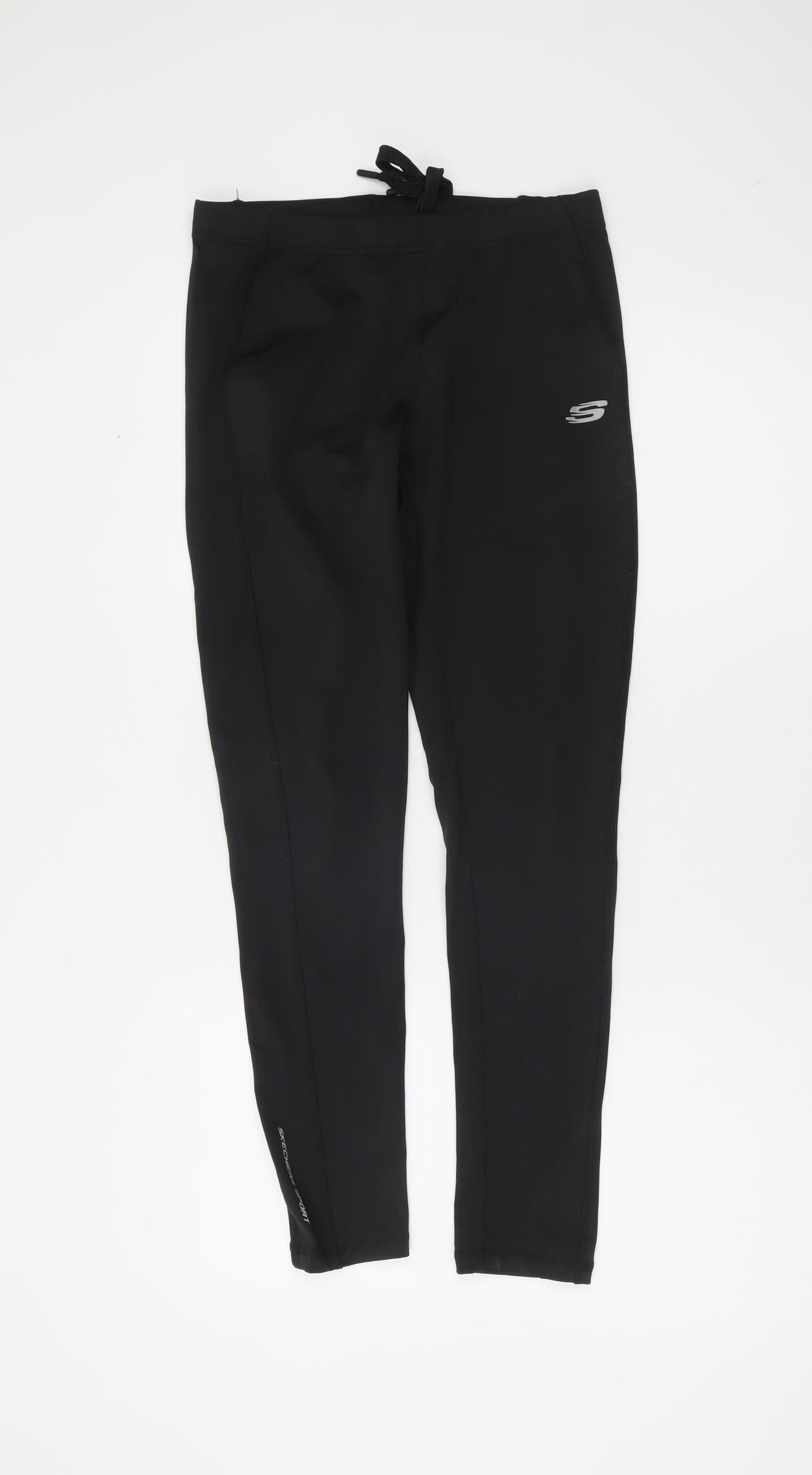 Skechers Sport Womens Black Leggings Size S Drawstring Waist