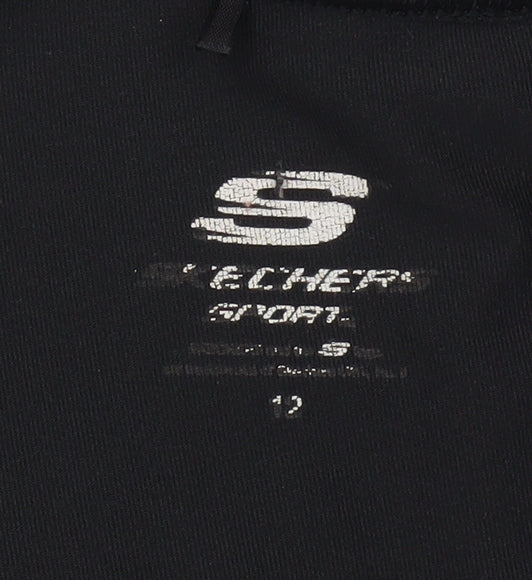Skechers Sport Womens Black Leggings Size S Drawstring Waist
