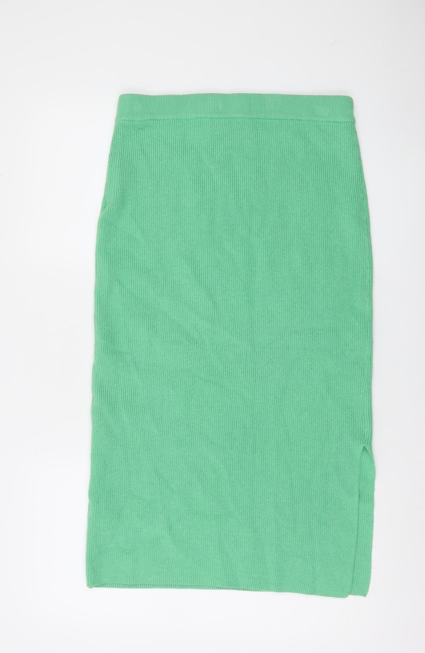 Marks and Spencer Women’s Green Rib Knit Midi Pencil Skirt Size M
