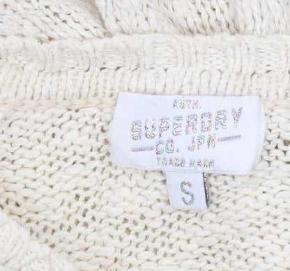 Womens UK Size S Superdry Ivory Pullover Jumper