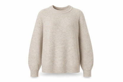 Pull&Bear Women’s Beige Knit Crew Neck Jumper Size 8