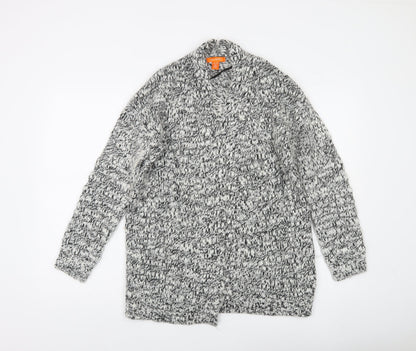 Joe Fresh Women’s Grey Chunky Knit V-Neck Open Cardigan XS