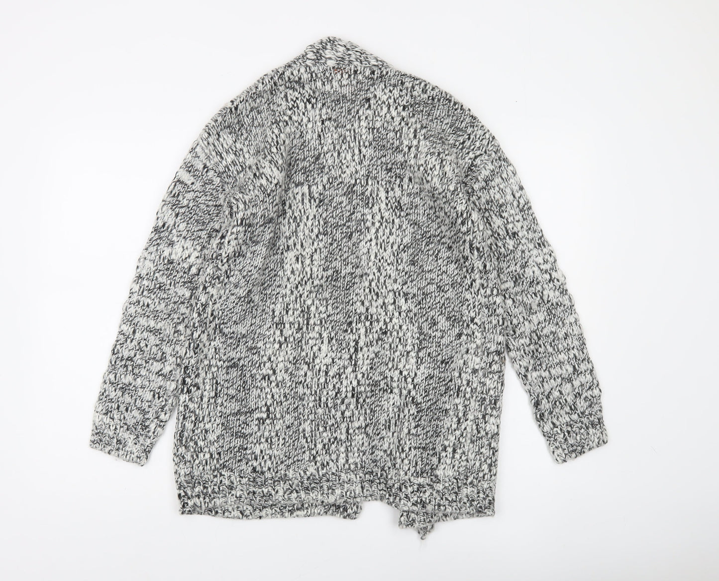 Joe Fresh Women’s Grey Chunky Knit V-Neck Open Cardigan XS