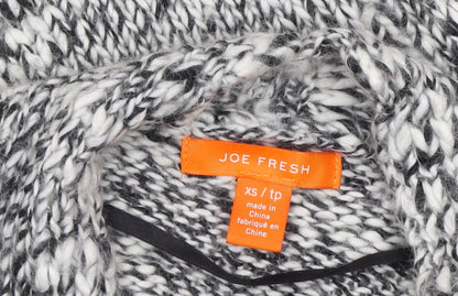 Joe Fresh Women’s Grey Chunky Knit V-Neck Open Cardigan XS