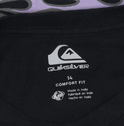 Quiksilver Boys Black Long Sleeve Graphic Surf T-Shirt Size 14 Years