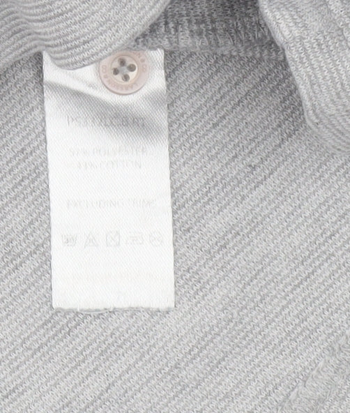 Larsson & Co Men's Grey XL Regular Fit Cotton Blend Polo Shirt