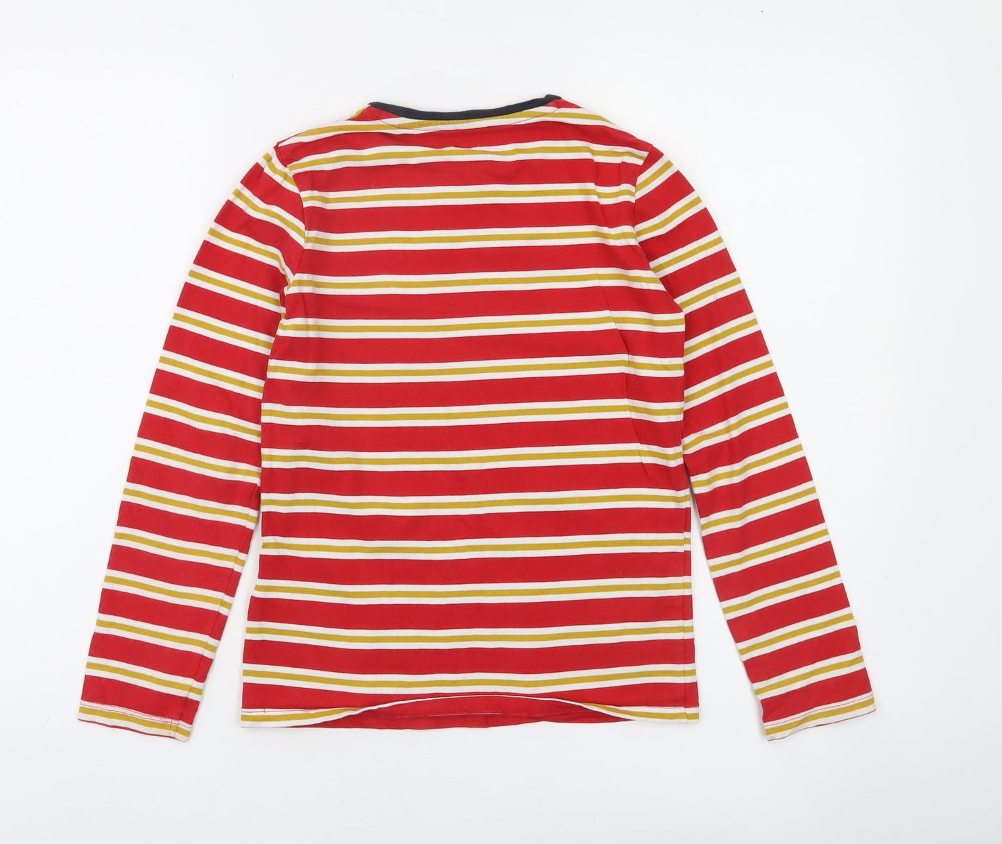 Mini Boden Boys Red Gryffindor Long Sleeve Striped Harry Potter T-Shirt 8-9 Years