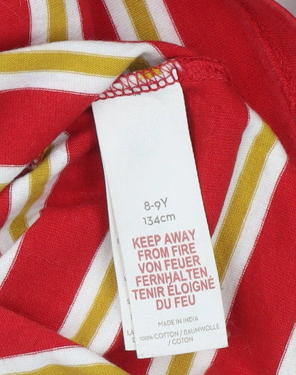 Mini Boden Boys Red Gryffindor Long Sleeve Striped Harry Potter T-Shirt 8-9 Years