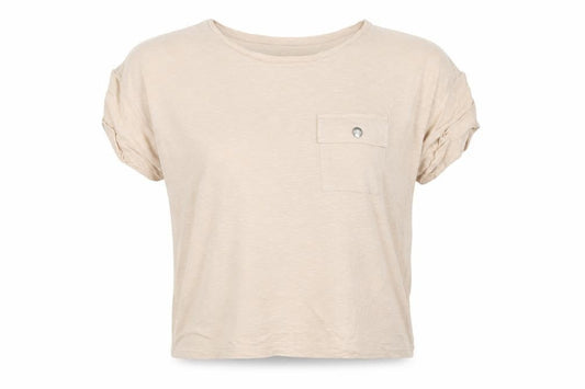 Dorothy Perkins Women’s Beige Basic Short Sleeve T-Shirt UK 20
