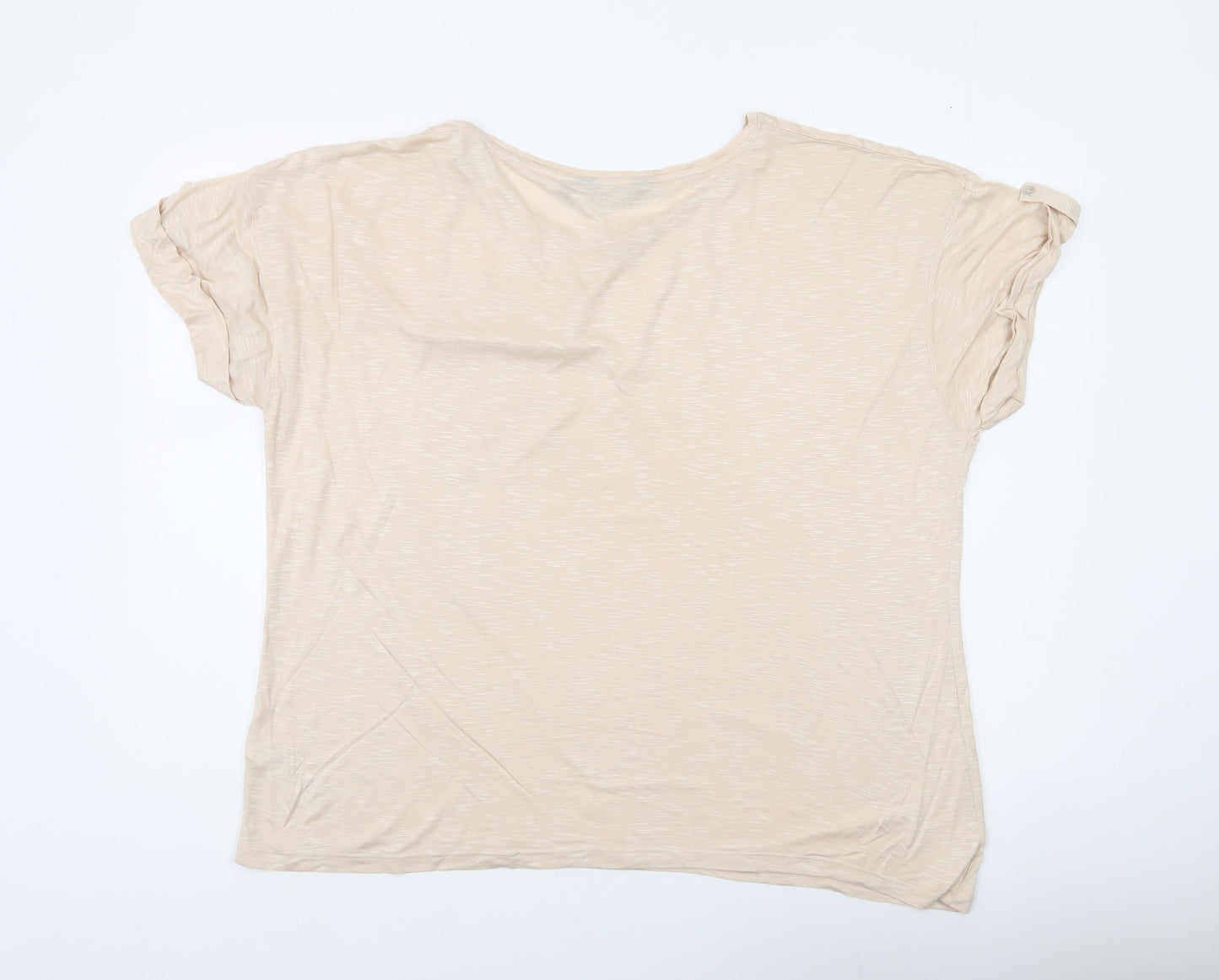 Dorothy Perkins Women’s Beige Basic Short Sleeve T-Shirt UK 20