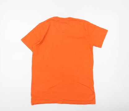 Replay Boys Orange Logo T-Shirt Size 14 Years Short Sleeve Cotton Top