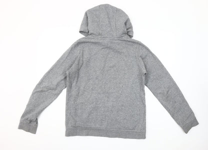 Nike Boys Grey Pullover Hoodie XL 158-170cm Cotton Blend Logo Sweatshirt