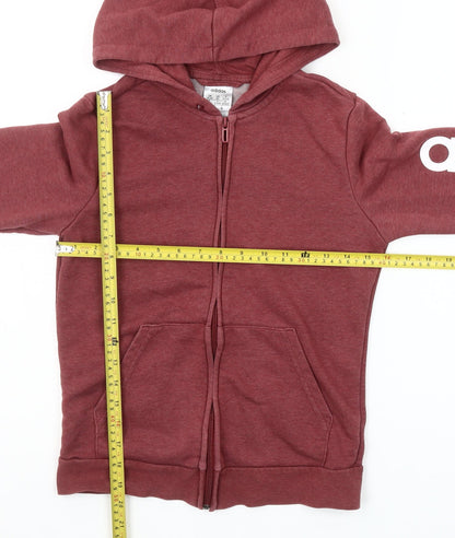 Adidas Women’s Red Full Zip Hoodie XS - Casual Sporty Sweatshirt