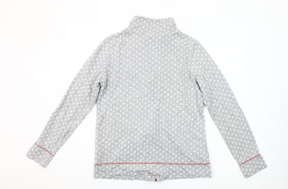 Cecil Womens Grey Star Print Full Zip Hoodie Size M Cotton Blend