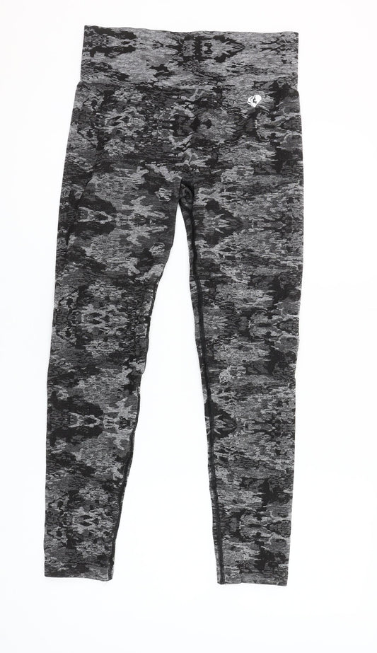 Women's Best Grey Camo Print Seamless Leggings XL Women's Activewear