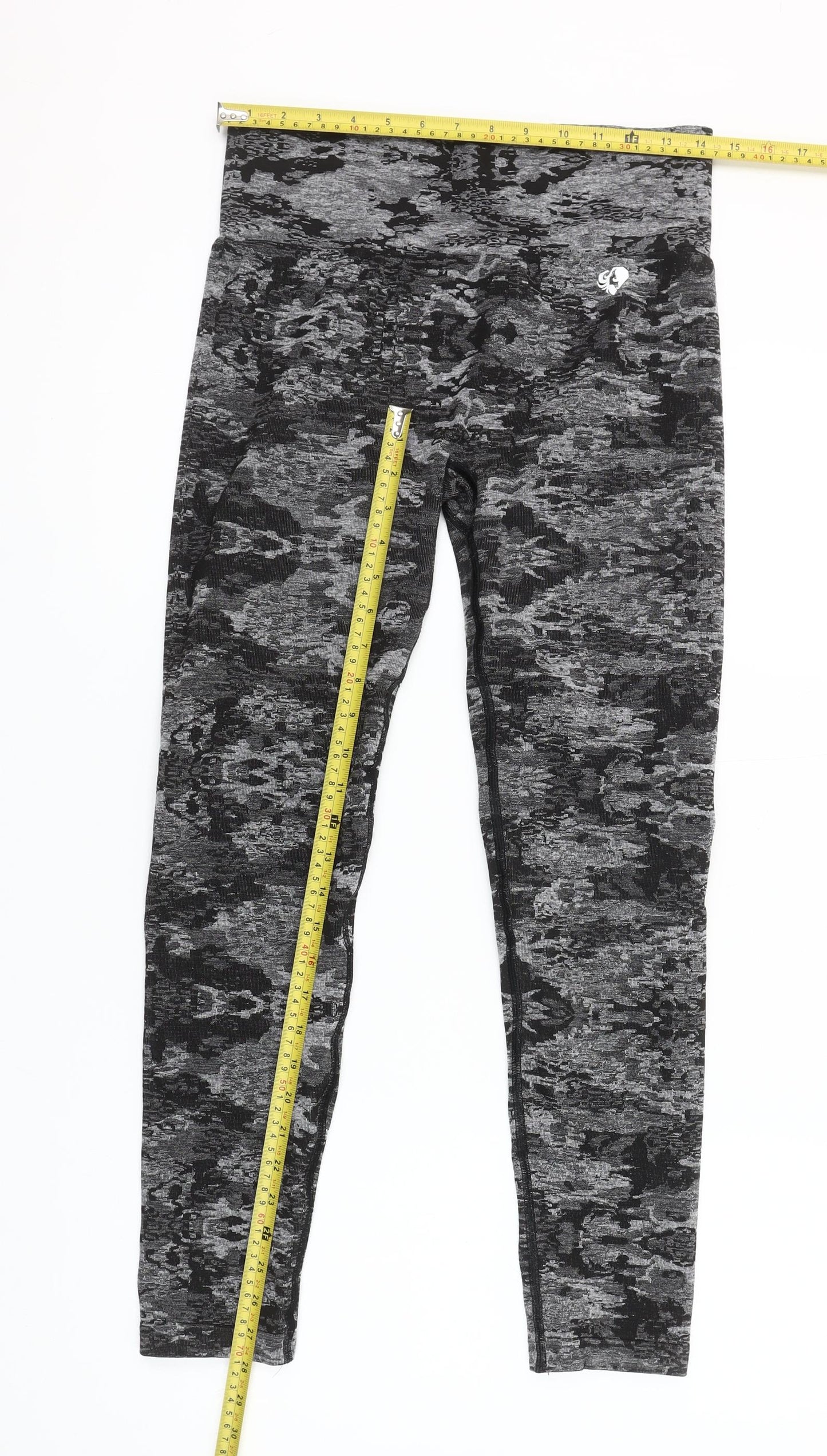 Women's Best Grey Camo Print Seamless Leggings XL Women's Activewear
