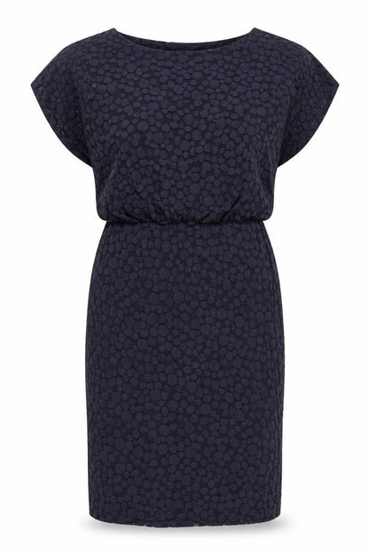 Phase Eight Women Blue Textured Polka Dot Shift Dress Size 14