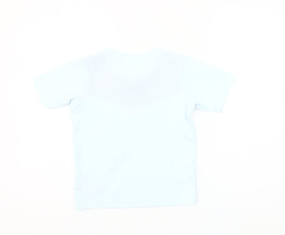 Puma Boys Light Blue Black DryCell T-Shirt 7-8 Years Sports Top