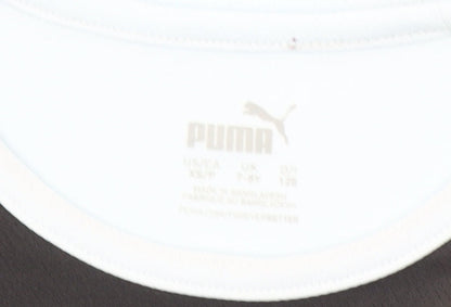 Puma Boys Light Blue Black DryCell T-Shirt 7-8 Years Sports Top