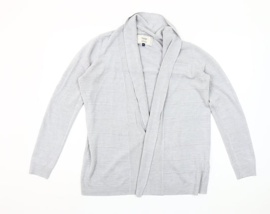 Maine New England Women's Grey Size 14 Open Knit Cardigan