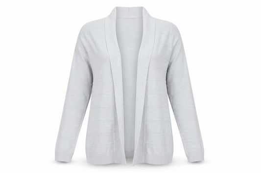 Maine New England Women's Grey Size 14 Open Knit Cardigan