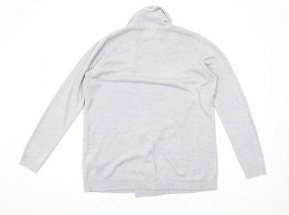 Maine New England Women's Grey Size 14 Open Knit Cardigan