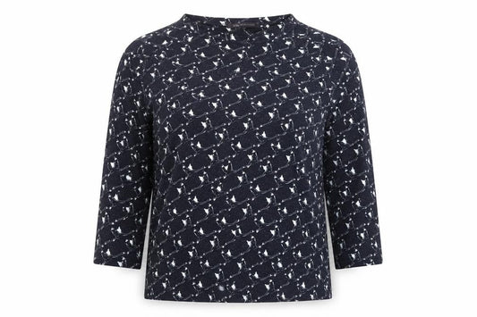 Marks and Spencer Women’s Blue Animal Print 3/4 Sleeve Blouse UK 12
