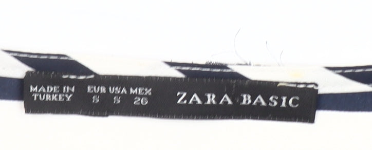 Zara Basic Women’s Multicoloured Striped 3/4 Sleeve Blouse S