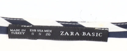 Zara Basic Women’s Multicoloured Striped 3/4 Sleeve Blouse S