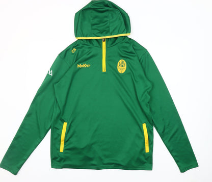 McKvr Men’s Green 1/4 Zip Hoodie L Sports Training Top