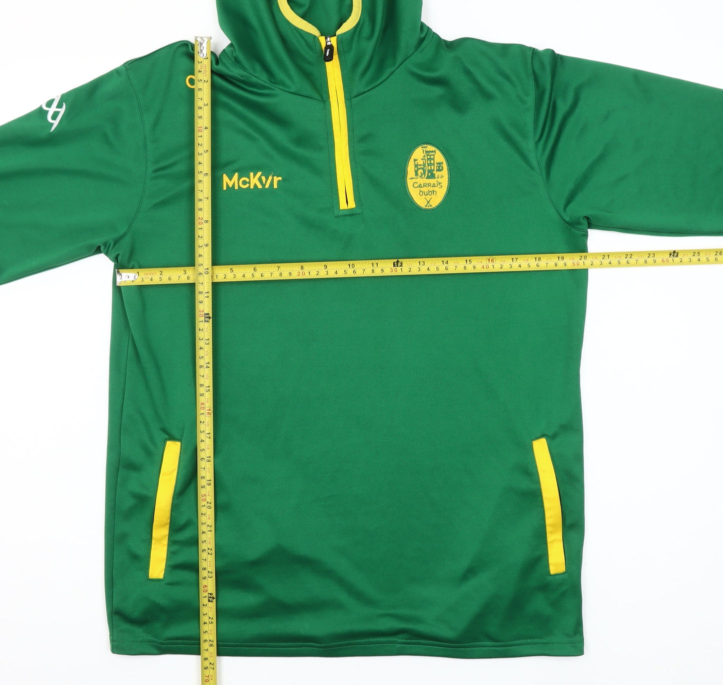 McKvr Men’s Green 1/4 Zip Hoodie L Sports Training Top