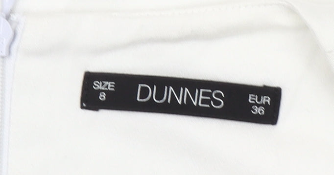 Dunnes Women’s Multicoloured Geometric Shift Dress Size 8 Sleeveless Cotton Blend