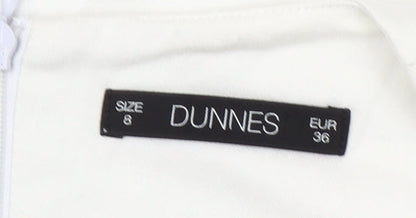 Dunnes Women’s Multicoloured Geometric Shift Dress Size 8 Sleeveless Cotton Blend