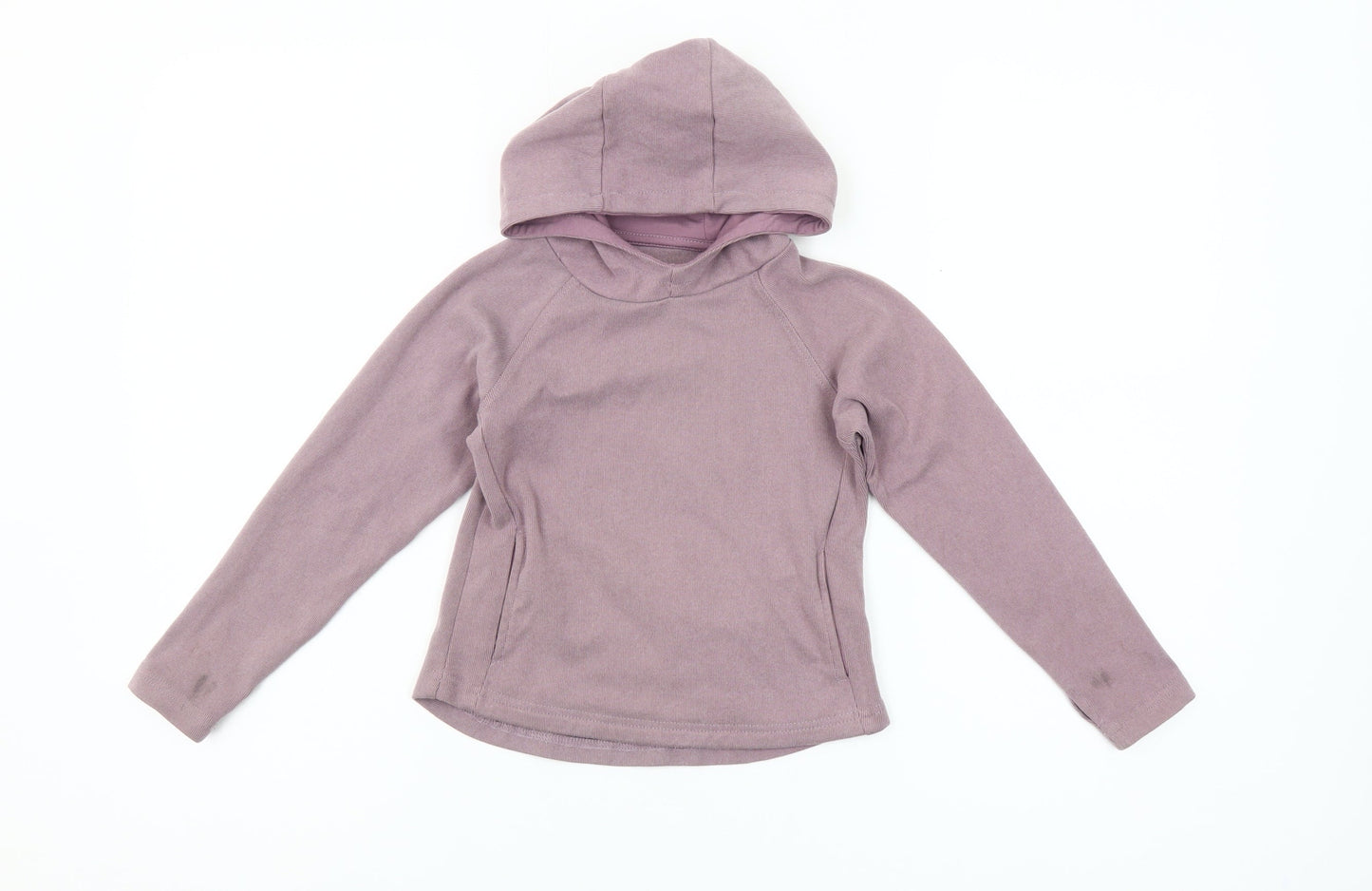 Dunnes Stores Girls Purple Pullover Hoodie 5-6 Years Regular Fit