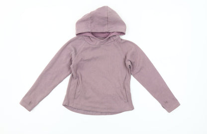 Dunnes Stores Girls Purple Pullover Hoodie 5-6 Years Regular Fit