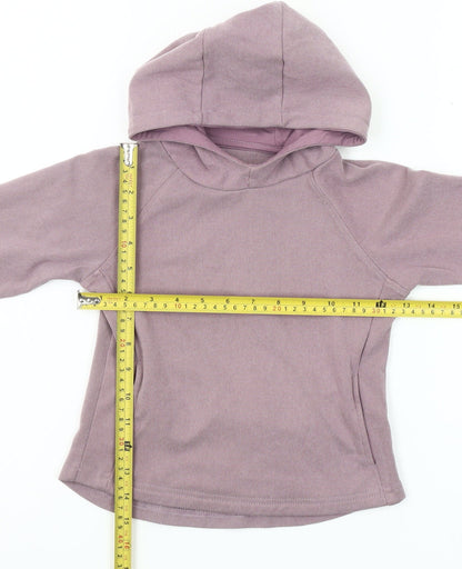 Dunnes Stores Girls Purple Pullover Hoodie 5-6 Years Regular Fit