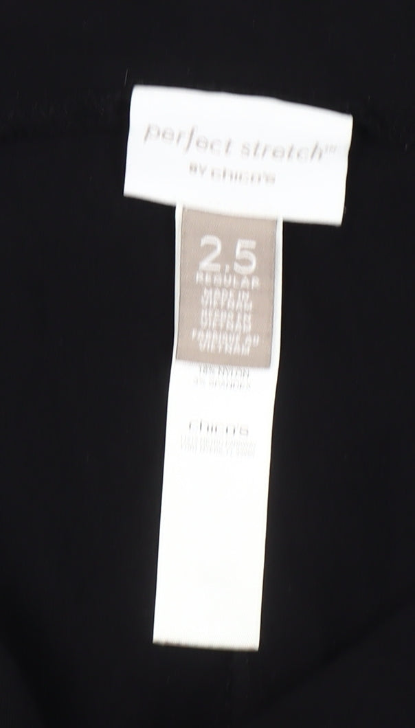 Chico's Women's Black Perfect Stretch Leggings Size 14 L Regular