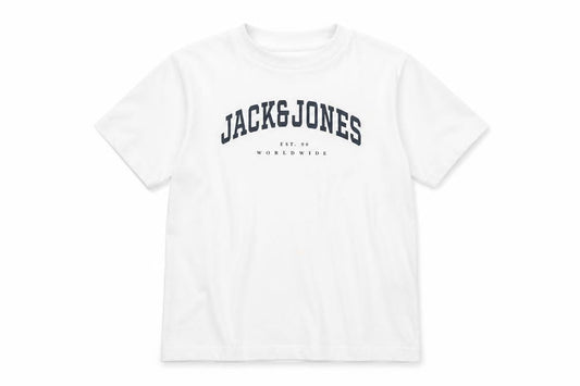 Boys UK Size 8 Years JACK & JONES White Basic T-Shirt