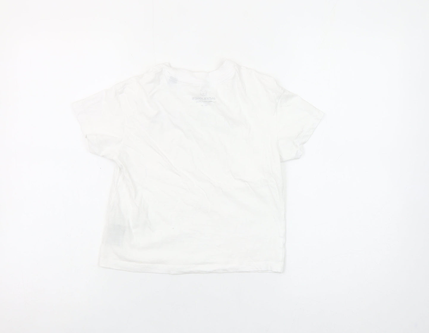 Jack & Jones Boys White 8 Years Cotton Logo T-Shirt