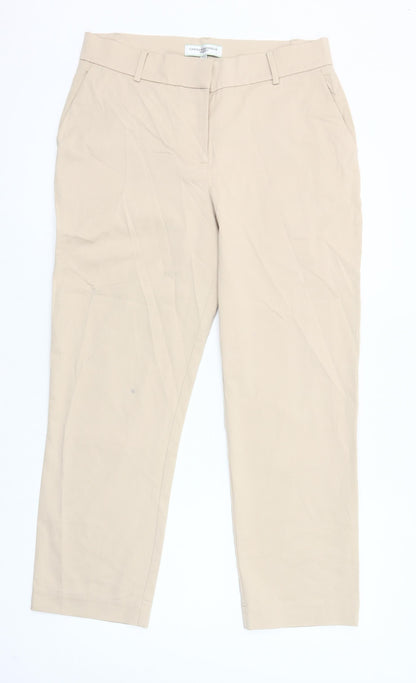 Carolyn Donnelly Women’s Beige Chino Trousers Size 14 Straight Fit