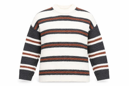 American Eagle Women's Multicoloured Striped Chunky Knit Jumper XS