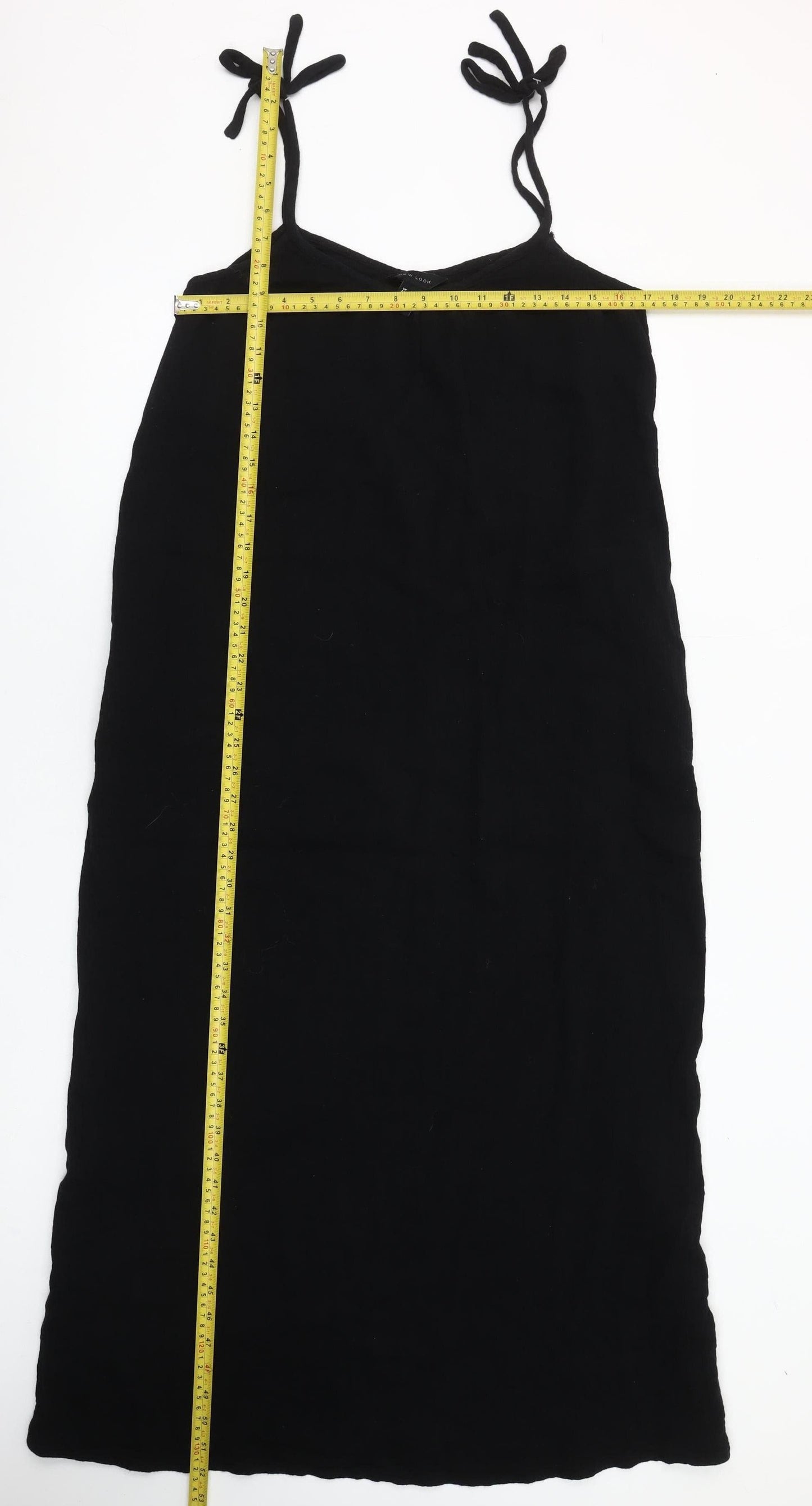New Look Women's Black Size 6 Midi Cotton Slip Dress