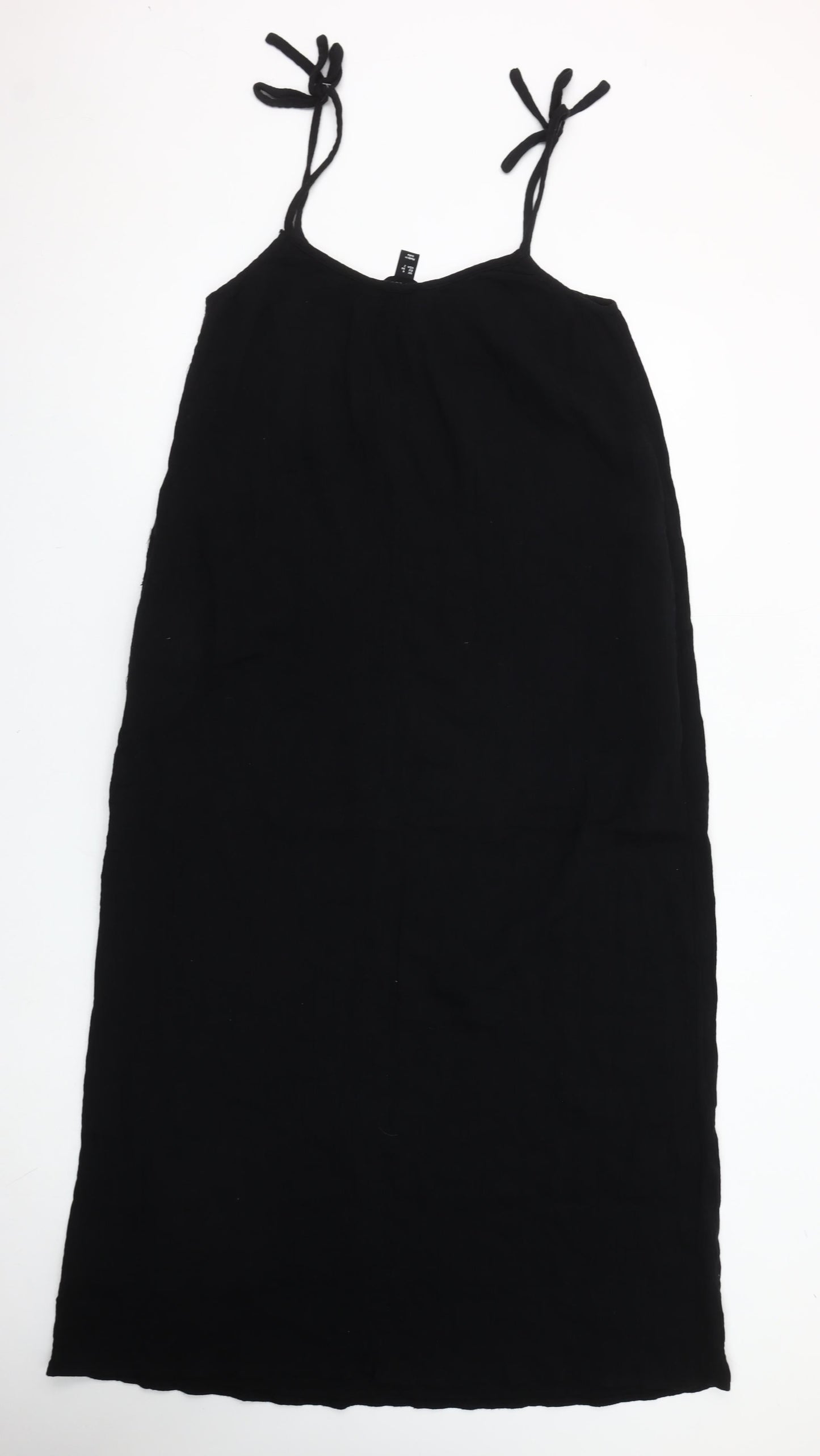 New Look Women's Black Size 6 Midi Cotton Slip Dress