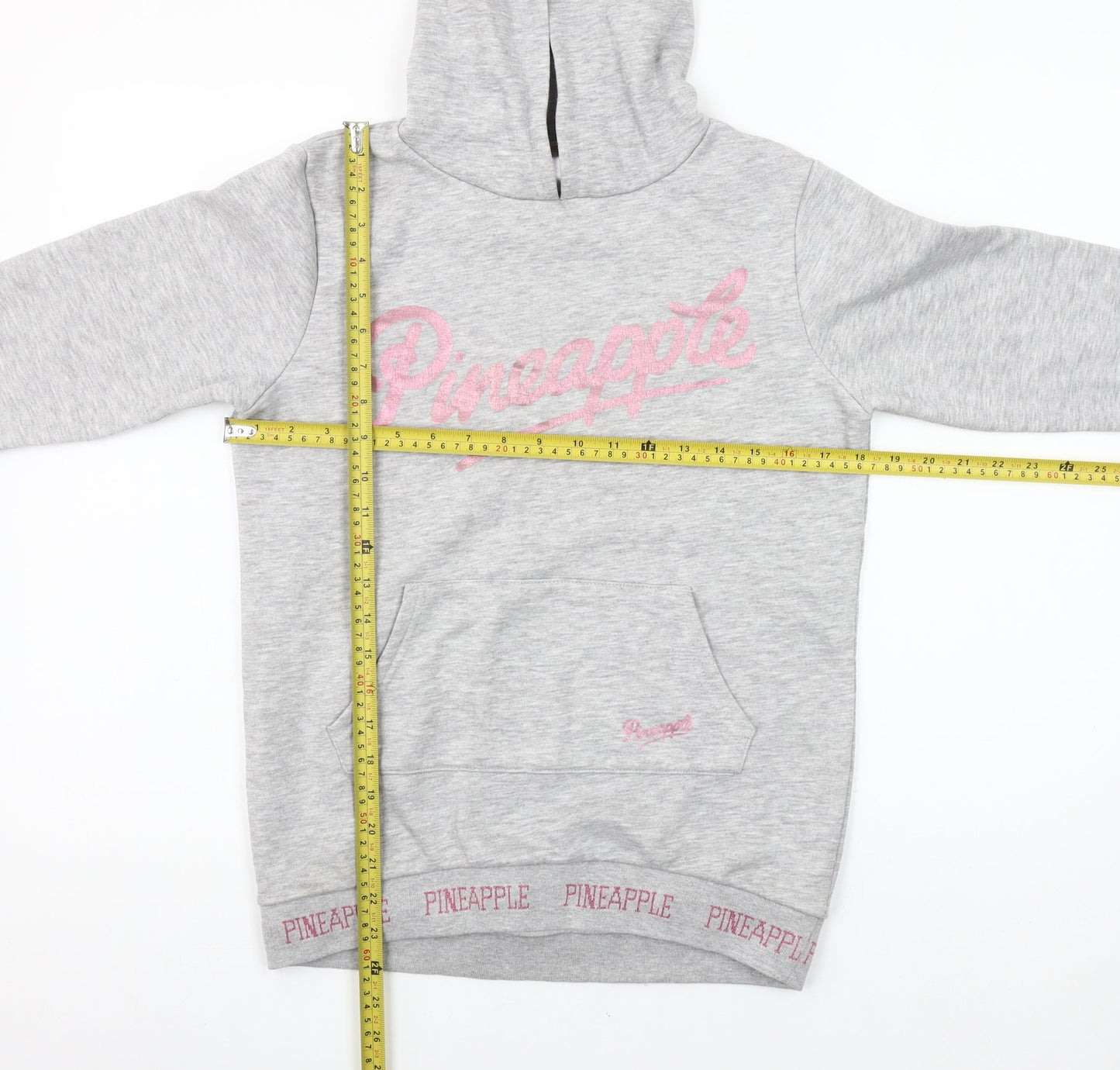 Pineapple Girls Grey Pullover Hoodie 9-10 Years Dance Logo Fleece