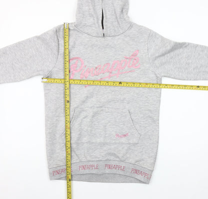 Pineapple Girls Grey Pullover Hoodie 9-10 Years Dance Logo Fleece